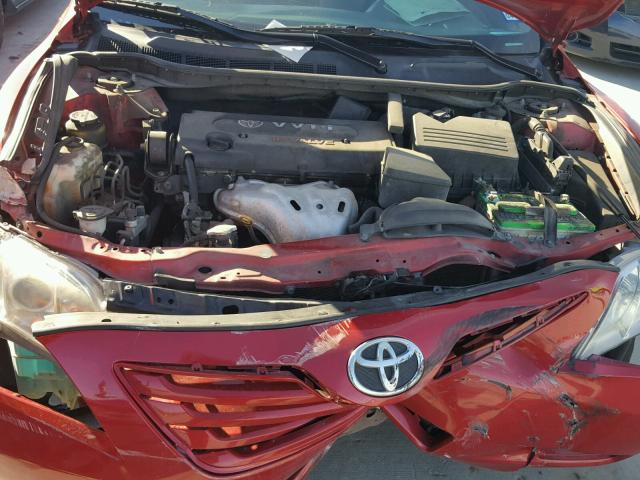 4T4BE46K98R025687 - 2008 TOYOTA CAMRY CE RED photo 7