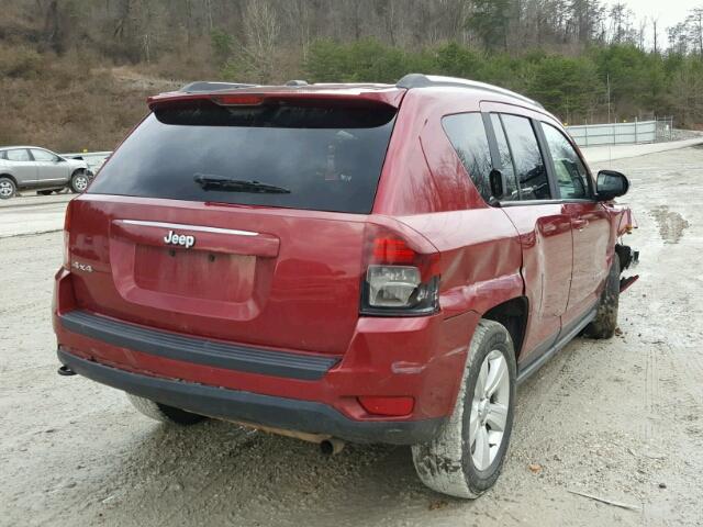 1C4NJDBB7ED735132 - 2014 JEEP COMPASS SP RED photo 4