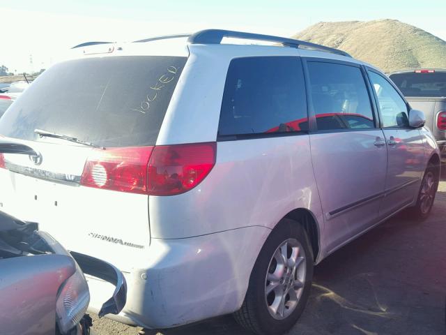 5TDZA22C56S451762 - 2006 TOYOTA SIENNA XLE WHITE photo 4