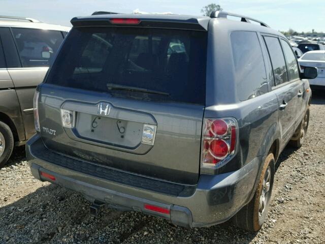 5FNYF28518B031140 - 2008 HONDA PILOT CHARCOAL photo 4