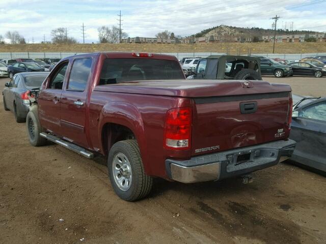 3GTEC13C99G112393 - 2009 GMC SIERRA C15 MAROON photo 3