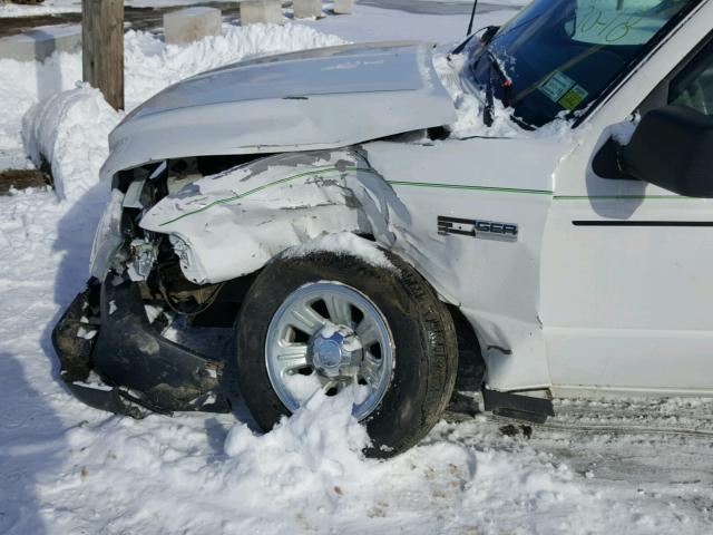 1FTYR10D49PA50311 - 2009 FORD RANGER WHITE photo 9