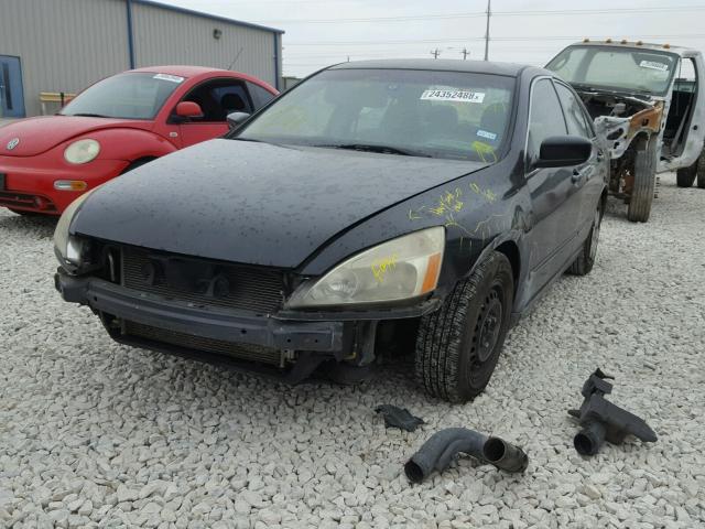 3HGCM56477G704910 - 2007 HONDA ACCORD LX BLACK photo 2