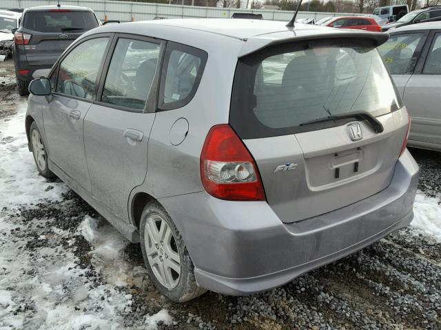 JHMGD37658S033511 - 2008 HONDA FIT SPORT GRAY photo 3