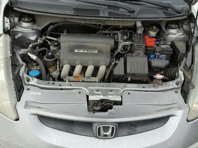JHMGD37658S033511 - 2008 HONDA FIT SPORT GRAY photo 7