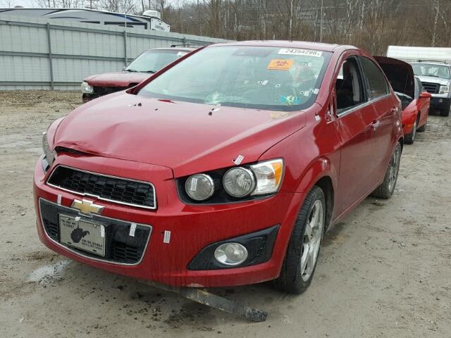 1G1JE5SH0E4210970 - 2014 CHEVROLET SONIC LTZ BURGUNDY photo 2