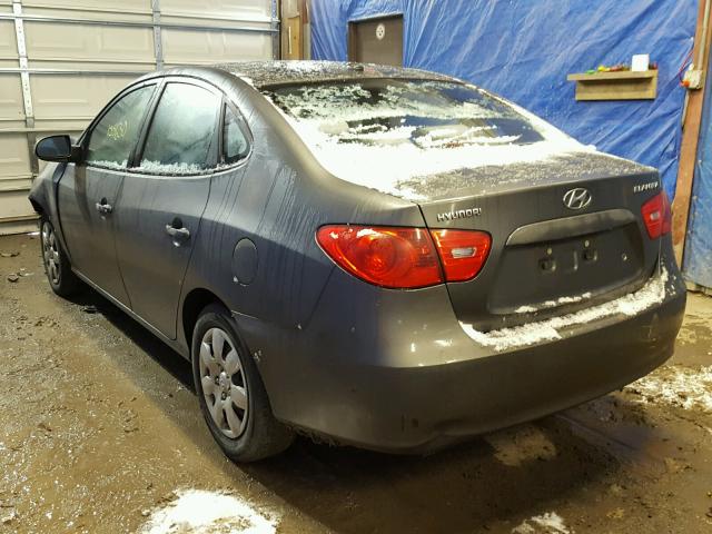 KMHDU46D78U382020 - 2008 HYUNDAI ELANTRA GL GRAY photo 3