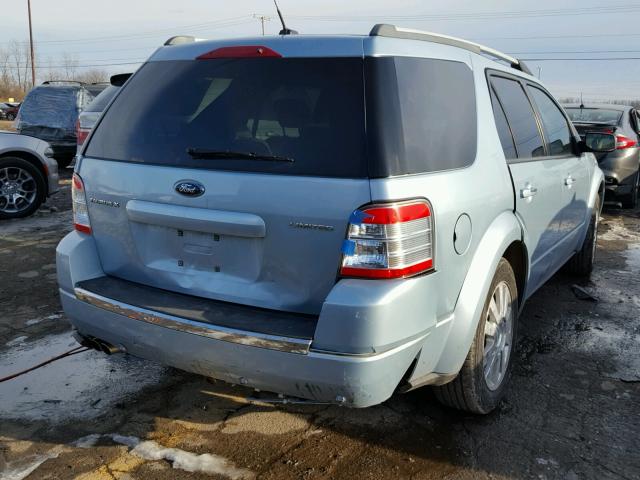 1FMDK03W99GA04687 - 2009 FORD TAURUS X L BLUE photo 4