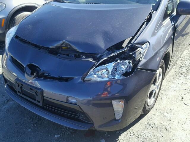 JTDKN3DU2C1536245 - 2012 TOYOTA PRIUS GRAY photo 9