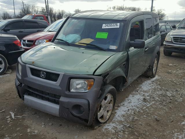 5J6YH28563L033122 - 2003 HONDA ELEMENT EX GREEN photo 2