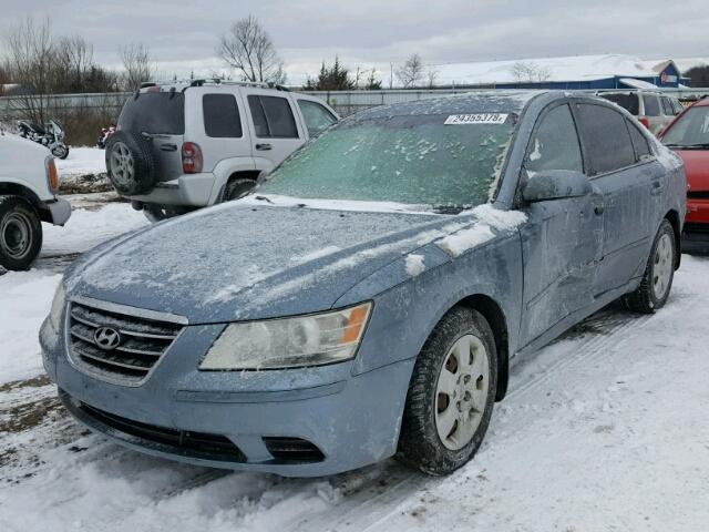 5NPET46C49H536987 - 2009 HYUNDAI SONATA GLS BLUE photo 2