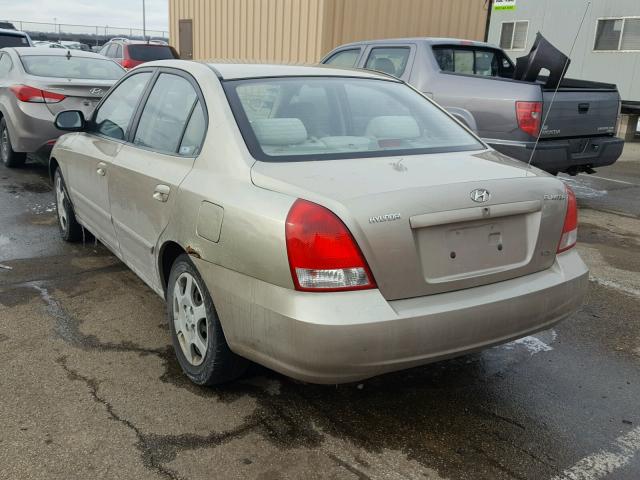 KMHDN45D13U494528 - 2003 HYUNDAI ELANTRA GL TAN photo 3