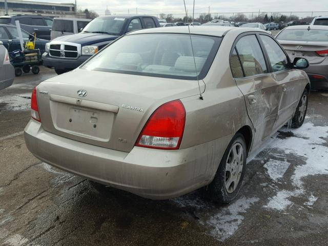 KMHDN45D13U494528 - 2003 HYUNDAI ELANTRA GL TAN photo 4