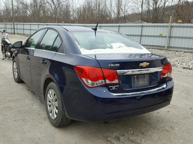 1G1PF5S97B7133265 - 2011 CHEVROLET CRUZE LT BLUE photo 3