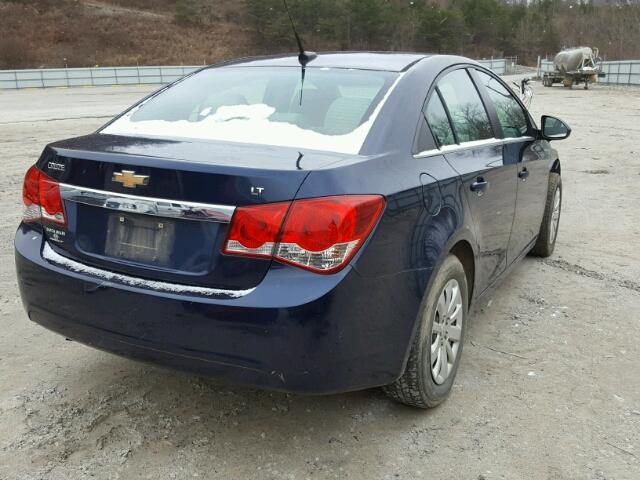 1G1PF5S97B7133265 - 2011 CHEVROLET CRUZE LT BLUE photo 4