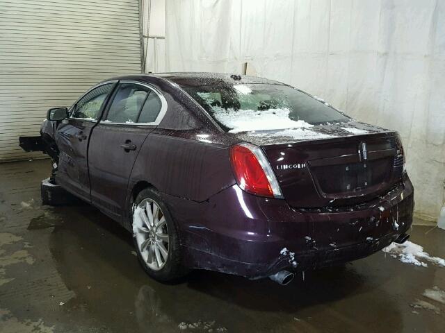 1LNHL9FT4BG606200 - 2011 LINCOLN MKS PURPLE photo 3