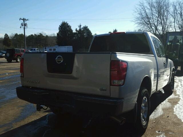 1N6BA06B47N212960 - 2007 NISSAN TITAN XE SILVER photo 4