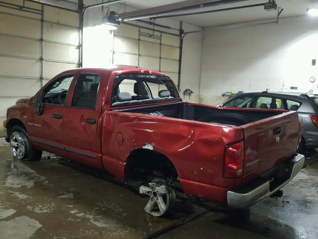 1D7HU18207S168552 - 2007 DODGE RAM 1500 S RED photo 3