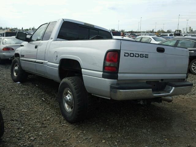 3B7KC23672M222935 - 2002 DODGE RAM 2500 SILVER photo 3