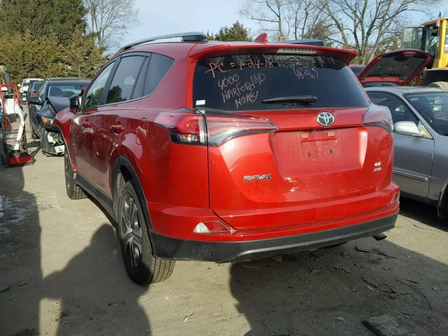 JTMBFREV0HJ130351 - 2017 TOYOTA RAV4 LE RED photo 3