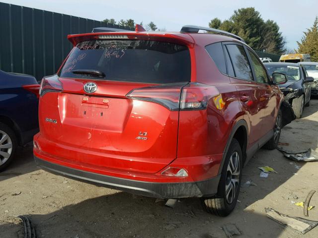 JTMBFREV0HJ130351 - 2017 TOYOTA RAV4 LE RED photo 4