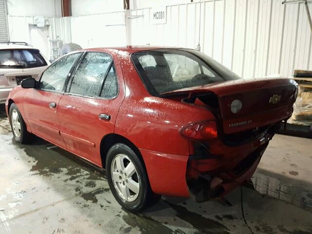 1G1JF52F547289870 - 2004 CHEVROLET CAVALIER L RED photo 3