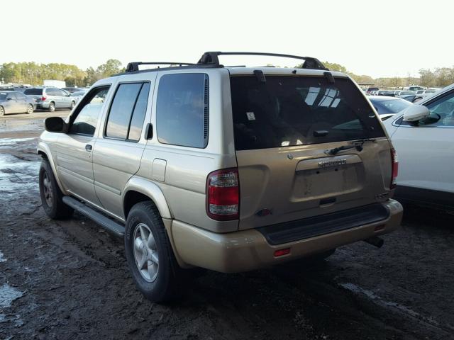 JN8DR07X71W509600 - 2001 NISSAN PATHFINDER GOLD photo 3