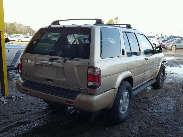 JN8DR07X71W509600 - 2001 NISSAN PATHFINDER GOLD photo 4