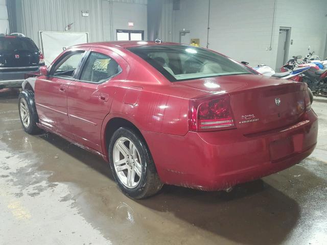 2B3KA53H66H131590 - 2006 DODGE CHARGER R/ MAROON photo 3