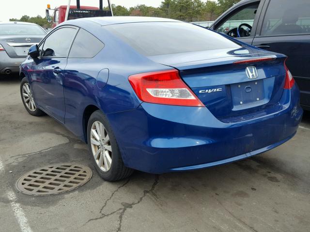 2HGFG3B1XCH533567 - 2012 HONDA CIVIC EXL BLUE photo 3