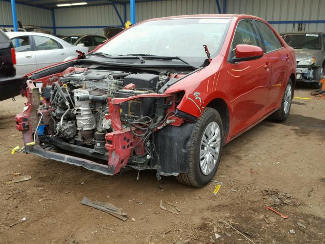 4T1BF1FK5CU529152 - 2012 TOYOTA CAMRY BASE RED photo 2