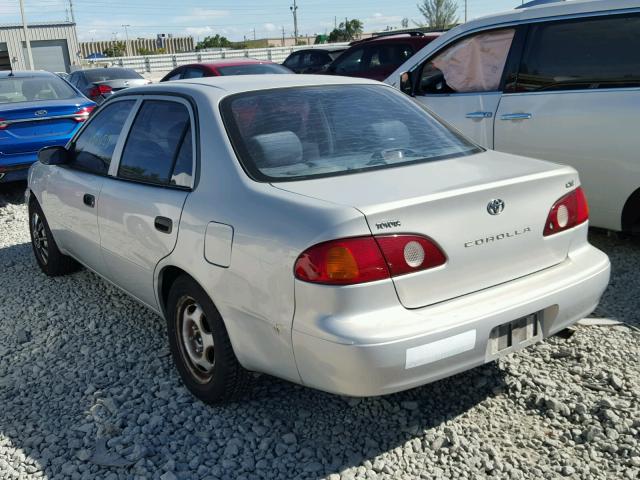 1NXBR12E72Z566869 - 2002 TOYOTA COROLLA CE SILVER photo 3