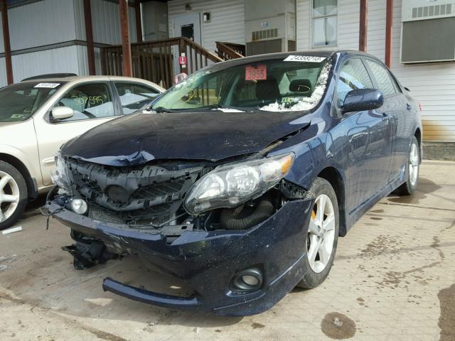 2T1BU4EEXBC708855 - 2011 TOYOTA COROLLA BA BLUE photo 2