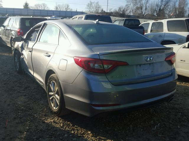 5NPE24AF0GH274905 - 2016 HYUNDAI SONATA SE SILVER photo 3