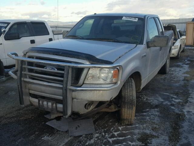 1FTRX14W58FB44093 - 2008 FORD F150 GRAY photo 2