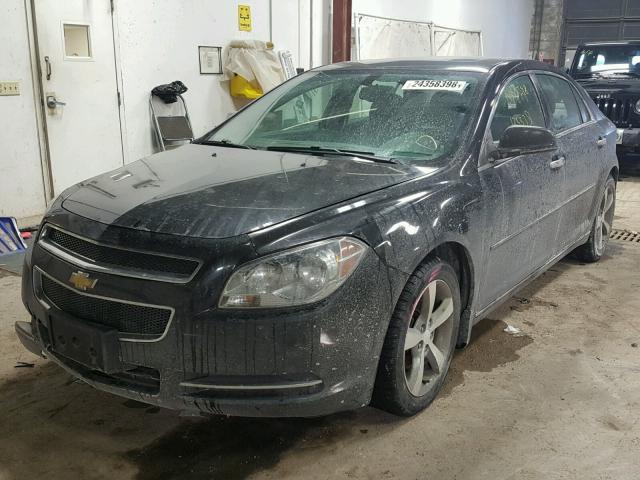 1G1ZC5E09CF172591 - 2012 CHEVROLET MALIBU 1LT BLACK photo 2