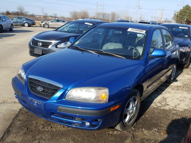 KMHDN46D94U778263 - 2004 HYUNDAI ELANTRA GL BLUE photo 2