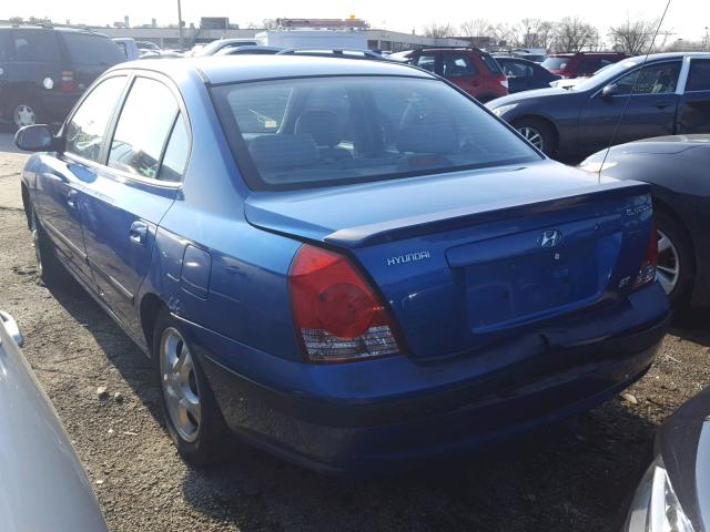 KMHDN46D94U778263 - 2004 HYUNDAI ELANTRA GL BLUE photo 3