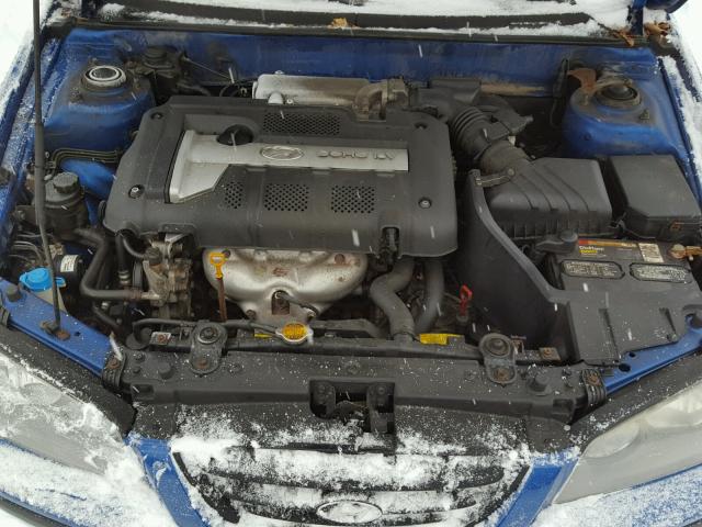 KMHDN46D94U778263 - 2004 HYUNDAI ELANTRA GL BLUE photo 7