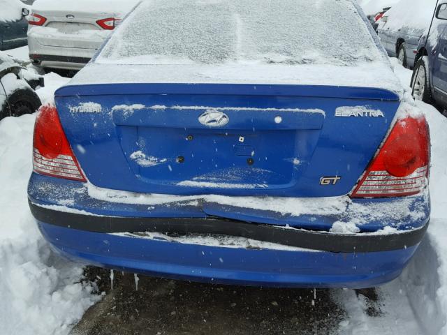 KMHDN46D94U778263 - 2004 HYUNDAI ELANTRA GL BLUE photo 9