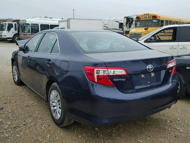 4T4BF1FK2ER383902 - 2014 TOYOTA CAMRY L BLUE photo 3