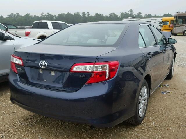 4T4BF1FK2ER383902 - 2014 TOYOTA CAMRY L BLUE photo 4