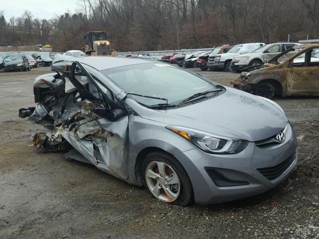 KMHDH4AEXFU224613 - 2015 HYUNDAI ELANTRA SE GRAY photo 1