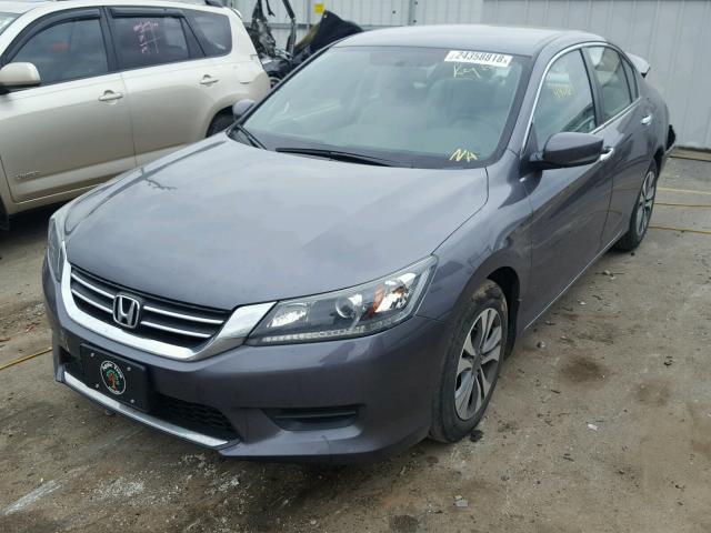 1HGCR2F30FA200817 - 2015 HONDA ACCORD LX GRAY photo 2