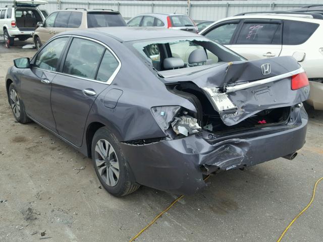 1HGCR2F30FA200817 - 2015 HONDA ACCORD LX GRAY photo 3