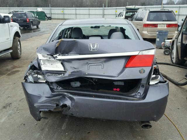 1HGCR2F30FA200817 - 2015 HONDA ACCORD LX GRAY photo 9