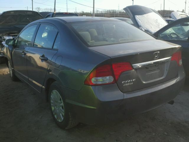 2HGFA16389H533593 - 2009 HONDA CIVIC VP GRAY photo 3