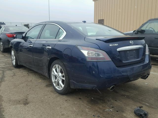 1N4AA5AP9EC448243 - 2014 NISSAN MAXIMA S BLUE photo 3