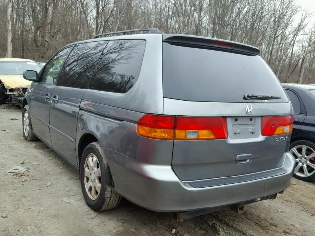 2HKRL18662H536194 - 2002 HONDA ODYSSEY EX GRAY photo 3