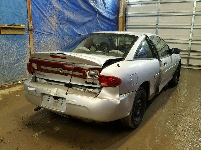 1G1JC12F337310635 - 2003 CHEVROLET CAVALIER SILVER photo 4